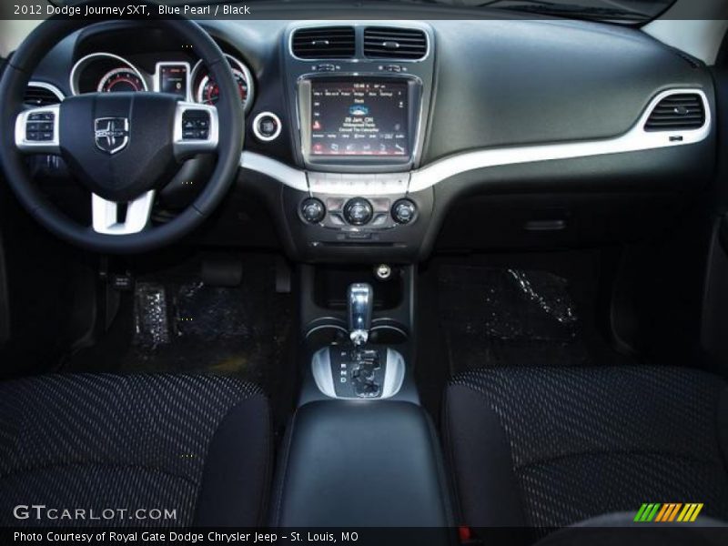Blue Pearl / Black 2012 Dodge Journey SXT