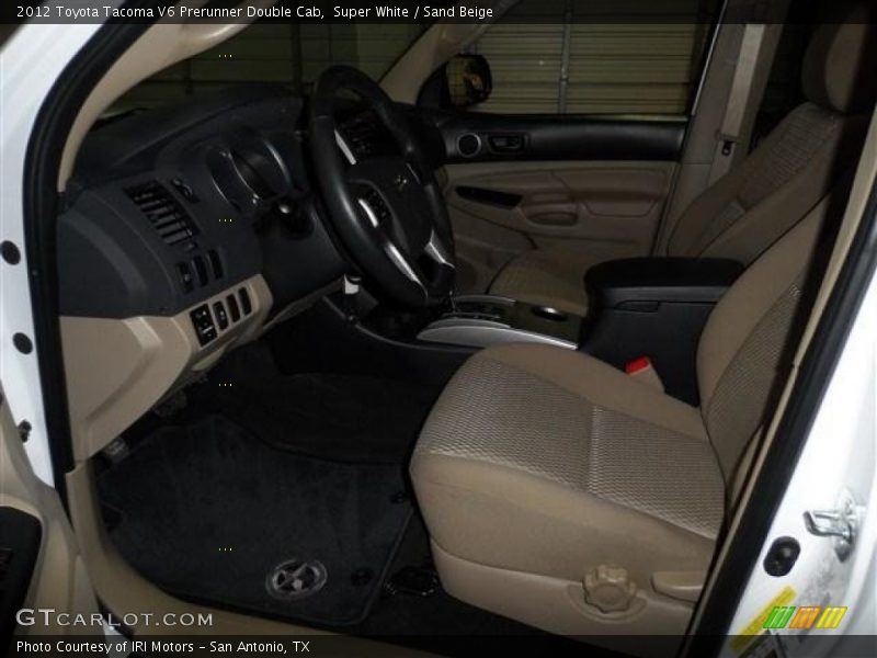 Super White / Sand Beige 2012 Toyota Tacoma V6 Prerunner Double Cab