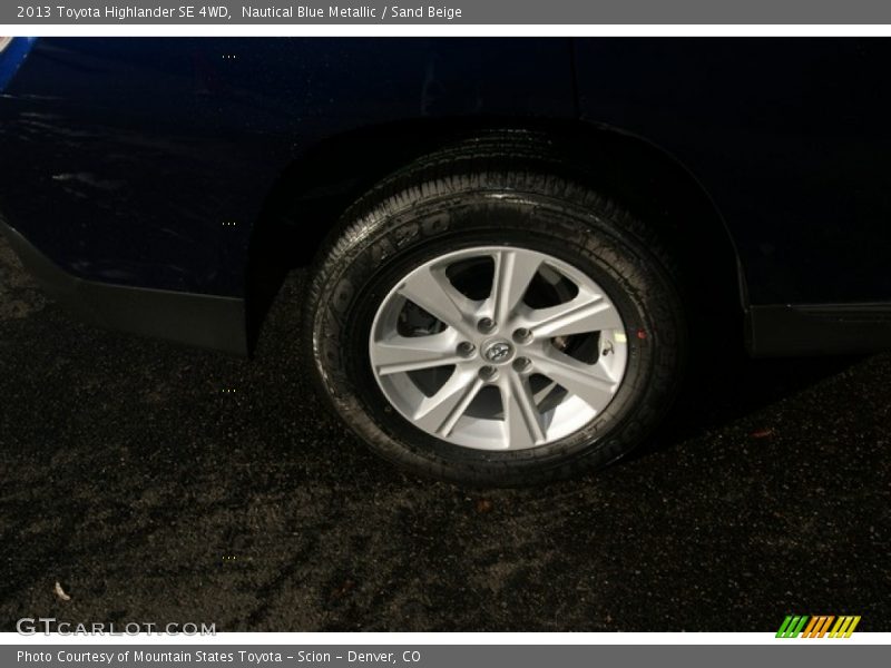 Nautical Blue Metallic / Sand Beige 2013 Toyota Highlander SE 4WD