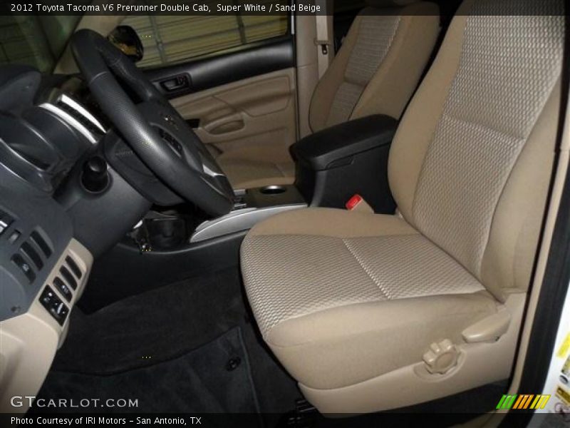 Super White / Sand Beige 2012 Toyota Tacoma V6 Prerunner Double Cab