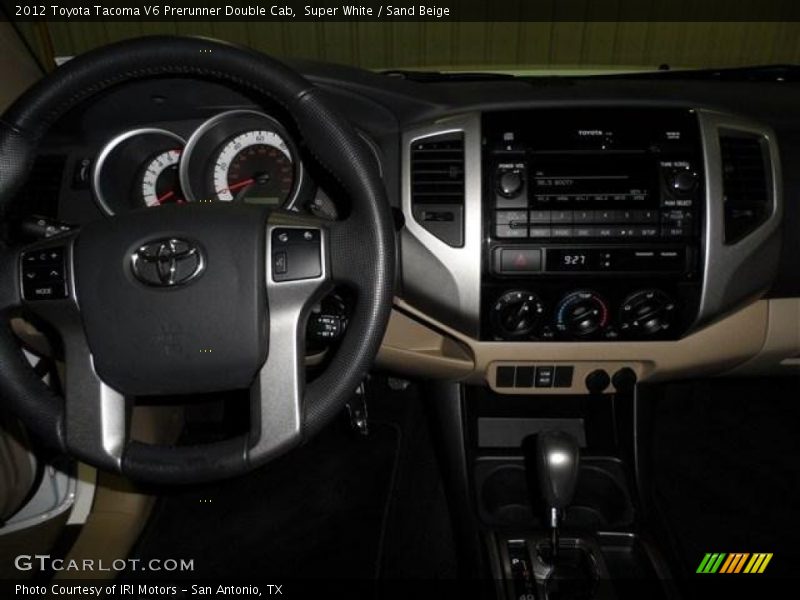 Super White / Sand Beige 2012 Toyota Tacoma V6 Prerunner Double Cab