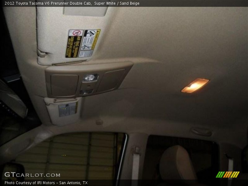 Super White / Sand Beige 2012 Toyota Tacoma V6 Prerunner Double Cab
