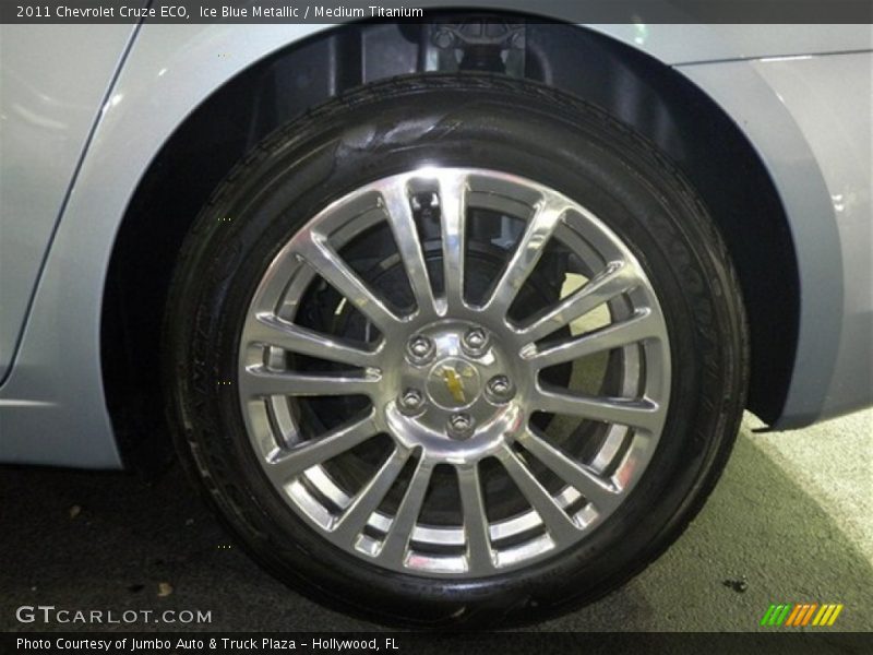 Ice Blue Metallic / Medium Titanium 2011 Chevrolet Cruze ECO