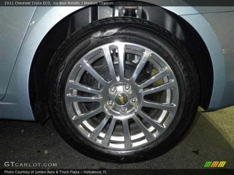 Ice Blue Metallic / Medium Titanium 2011 Chevrolet Cruze ECO