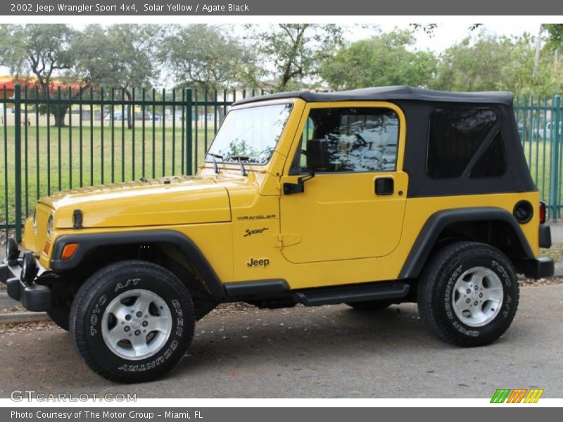 Solar Yellow / Agate Black 2002 Jeep Wrangler Sport 4x4