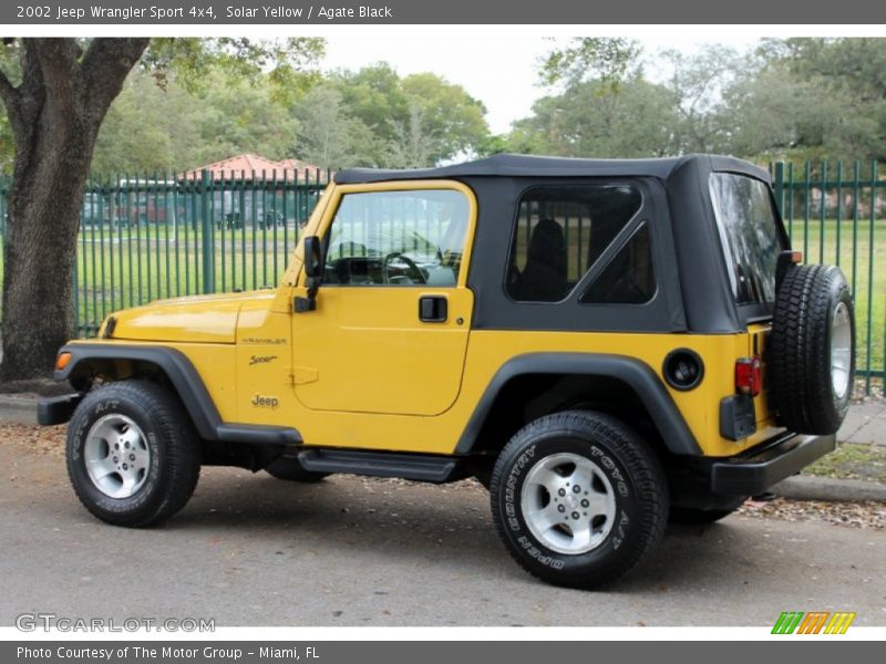 Solar Yellow / Agate Black 2002 Jeep Wrangler Sport 4x4