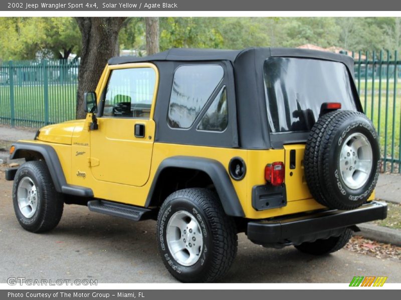 Solar Yellow / Agate Black 2002 Jeep Wrangler Sport 4x4