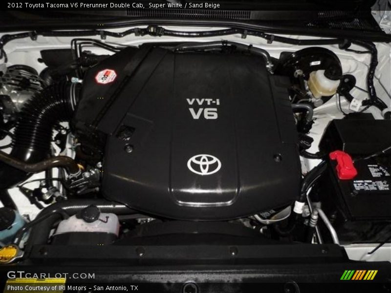 Super White / Sand Beige 2012 Toyota Tacoma V6 Prerunner Double Cab