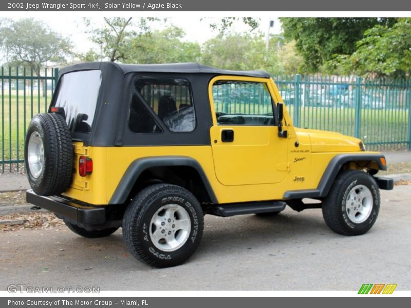 Solar Yellow / Agate Black 2002 Jeep Wrangler Sport 4x4