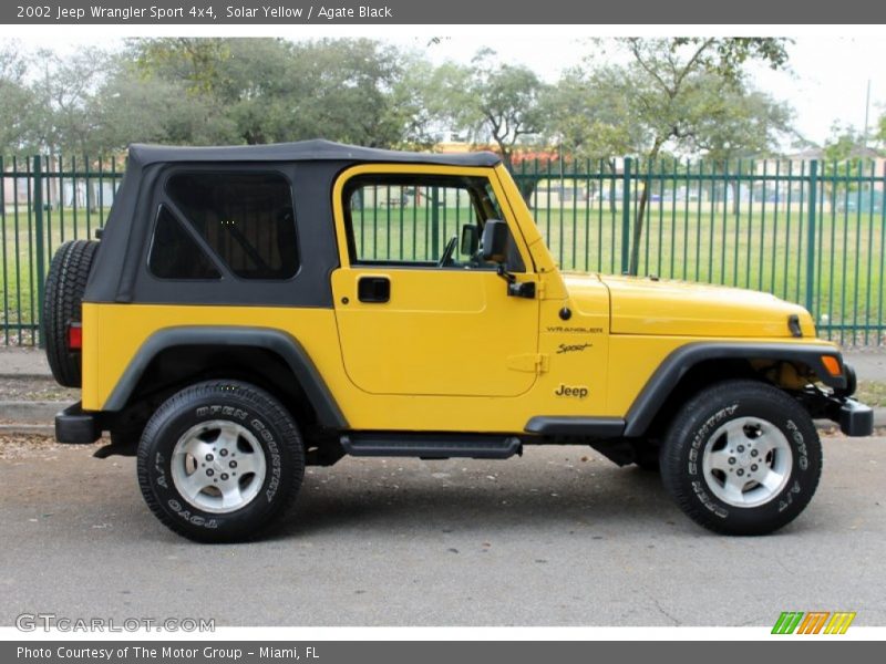 Solar Yellow / Agate Black 2002 Jeep Wrangler Sport 4x4