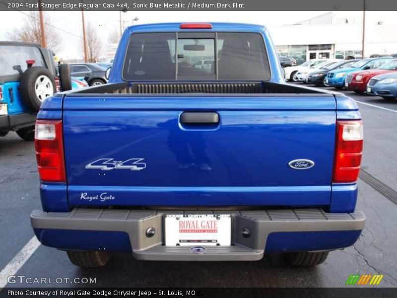 Sonic Blue Metallic / Medium Dark Flint 2004 Ford Ranger Edge Regular Cab 4x4