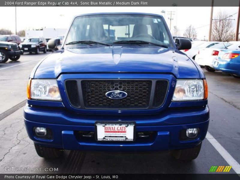 Sonic Blue Metallic / Medium Dark Flint 2004 Ford Ranger Edge Regular Cab 4x4