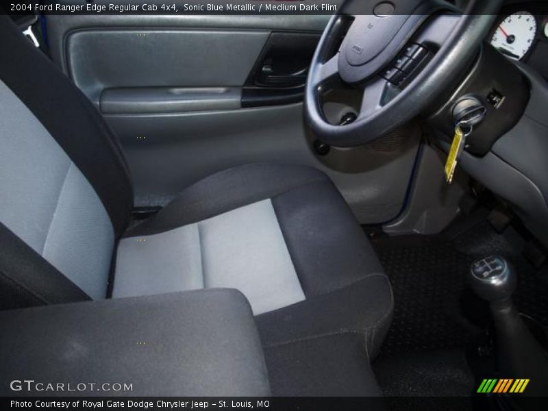 Sonic Blue Metallic / Medium Dark Flint 2004 Ford Ranger Edge Regular Cab 4x4