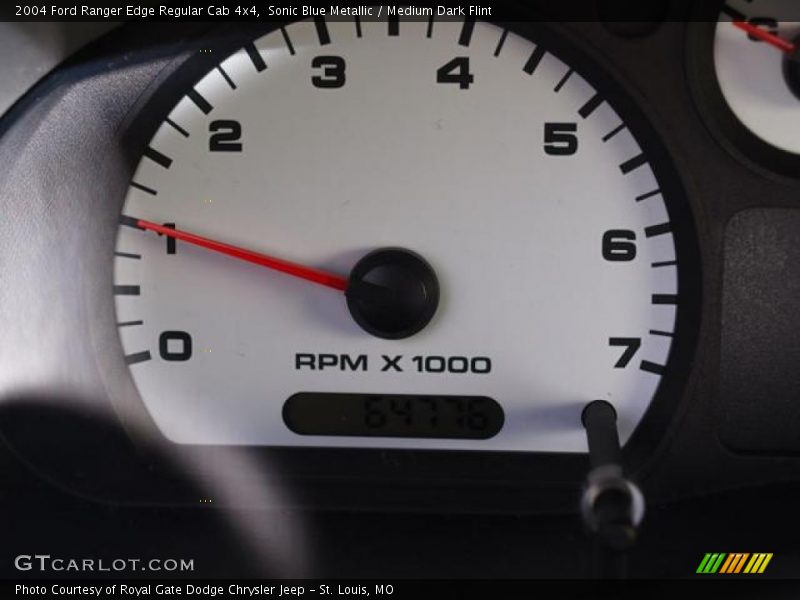 Sonic Blue Metallic / Medium Dark Flint 2004 Ford Ranger Edge Regular Cab 4x4