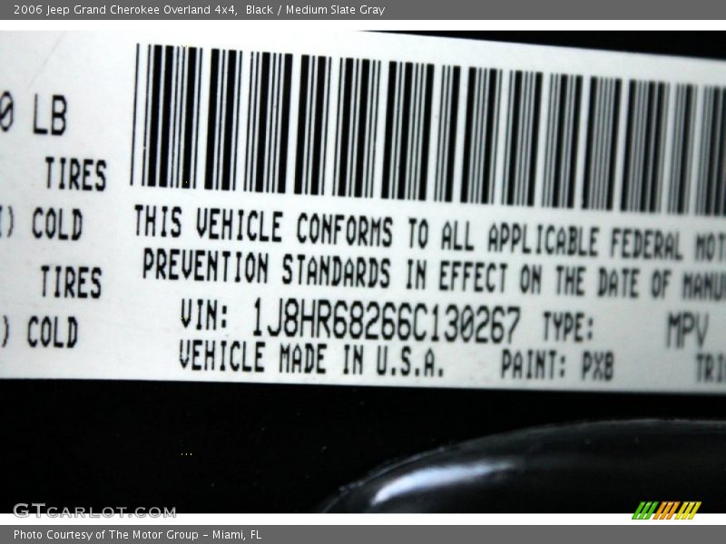 Black / Medium Slate Gray 2006 Jeep Grand Cherokee Overland 4x4