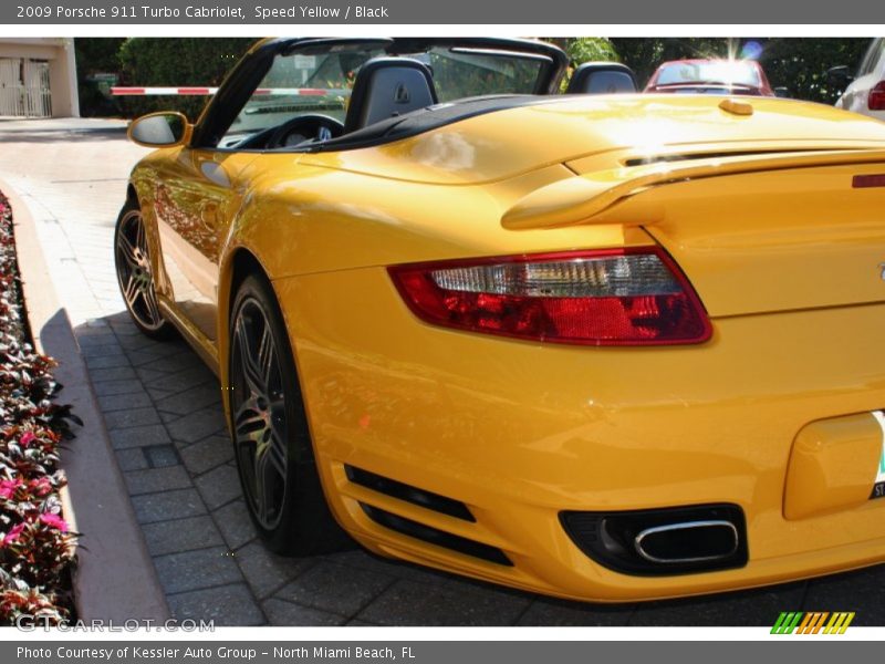 Speed Yellow / Black 2009 Porsche 911 Turbo Cabriolet