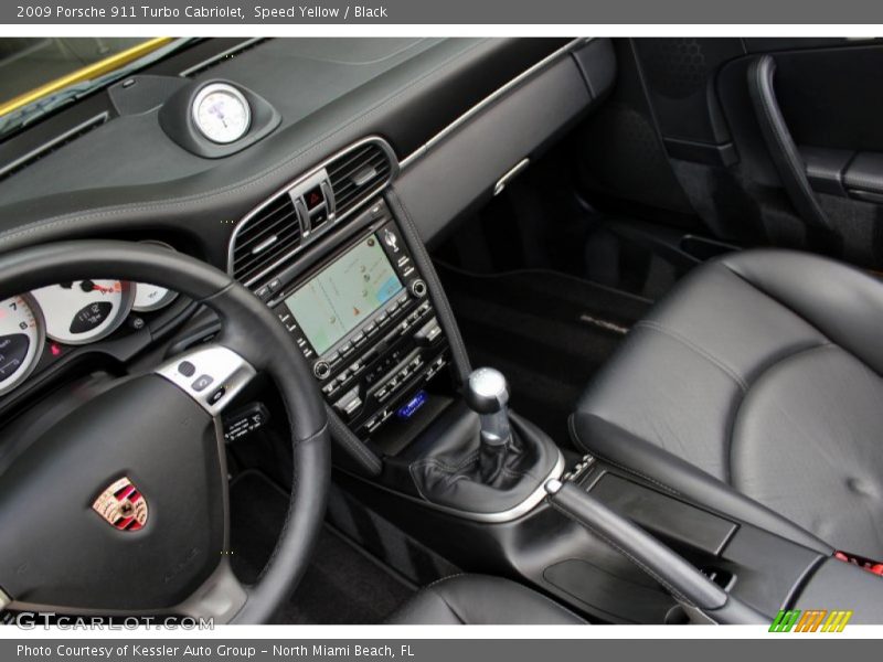 Speed Yellow / Black 2009 Porsche 911 Turbo Cabriolet