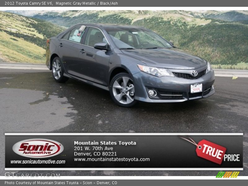 Magnetic Gray Metallic / Black/Ash 2012 Toyota Camry SE V6