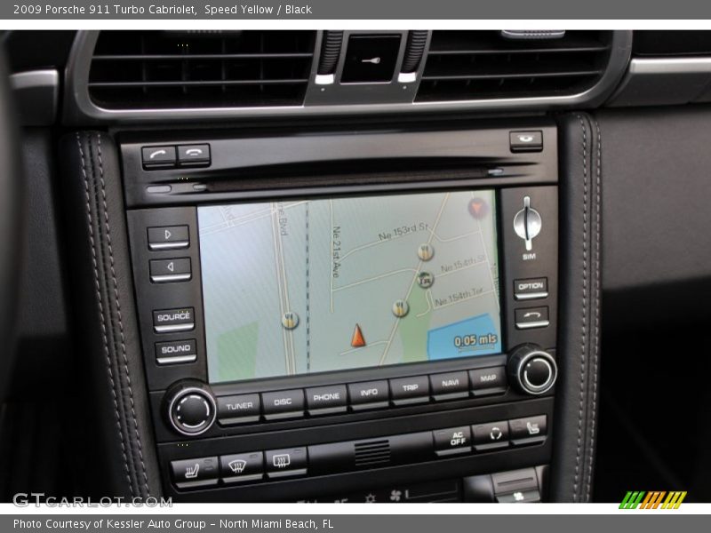 Navigation of 2009 911 Turbo Cabriolet