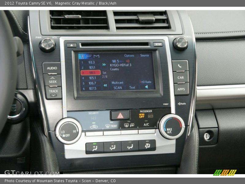 Magnetic Gray Metallic / Black/Ash 2012 Toyota Camry SE V6
