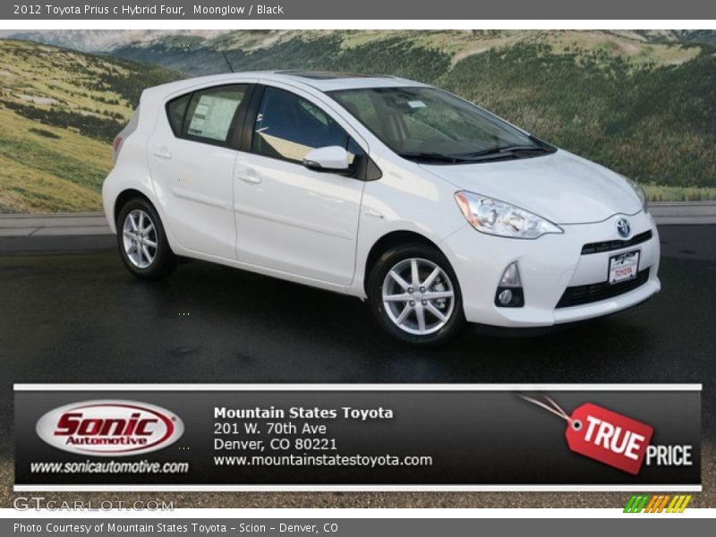 Moonglow / Black 2012 Toyota Prius c Hybrid Four
