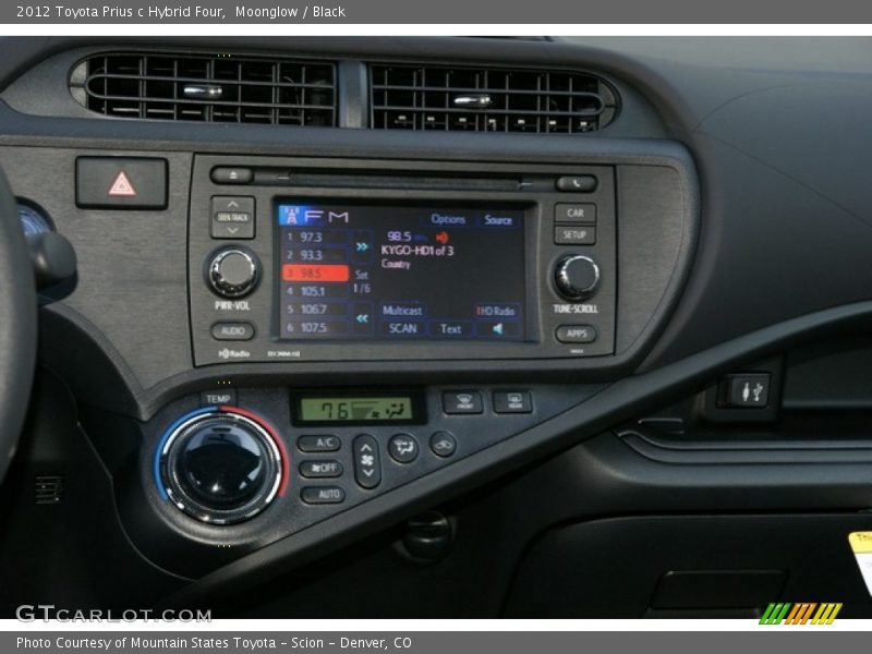 Moonglow / Black 2012 Toyota Prius c Hybrid Four