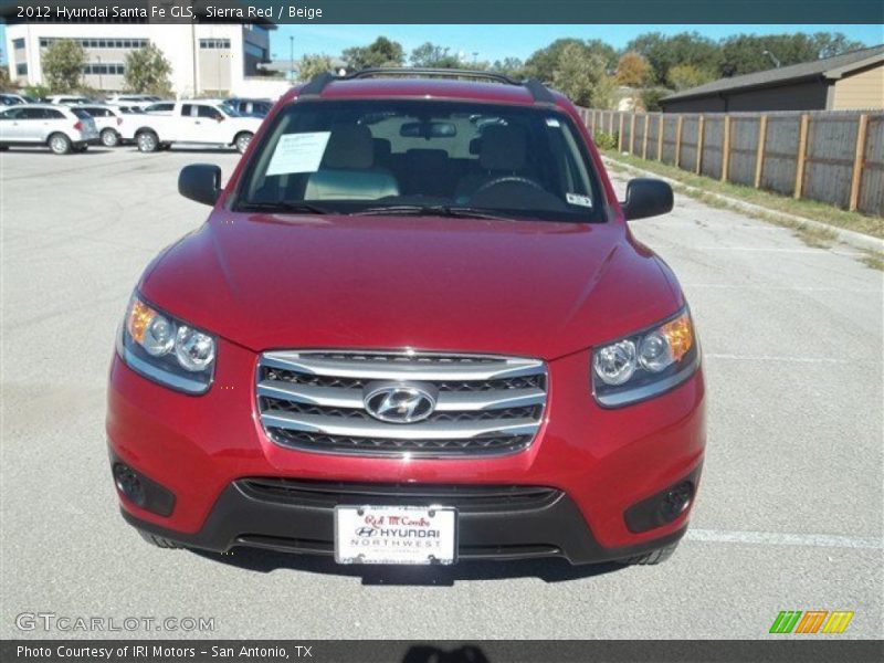 Sierra Red / Beige 2012 Hyundai Santa Fe GLS