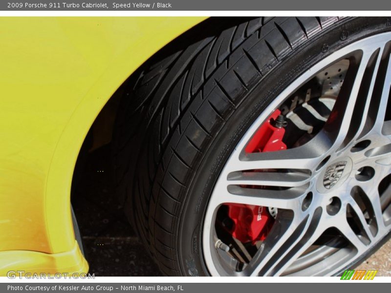 Speed Yellow / Black 2009 Porsche 911 Turbo Cabriolet
