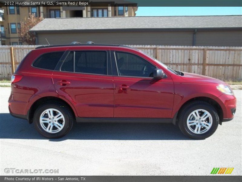 Sierra Red / Beige 2012 Hyundai Santa Fe GLS