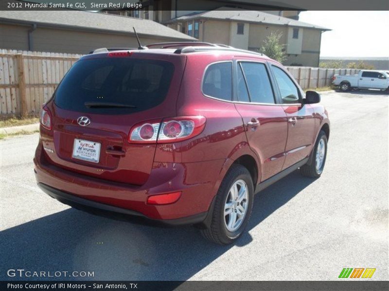 Sierra Red / Beige 2012 Hyundai Santa Fe GLS
