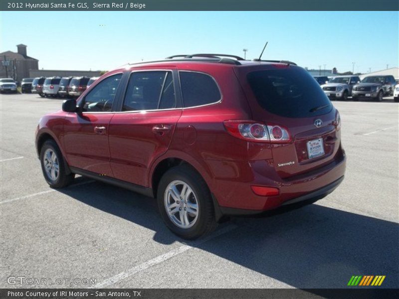 Sierra Red / Beige 2012 Hyundai Santa Fe GLS