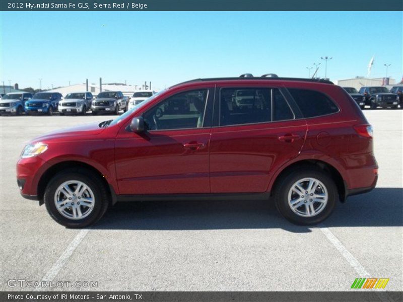 Sierra Red / Beige 2012 Hyundai Santa Fe GLS