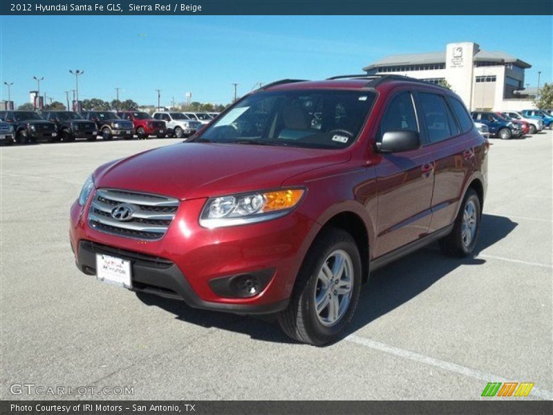 Sierra Red / Beige 2012 Hyundai Santa Fe GLS