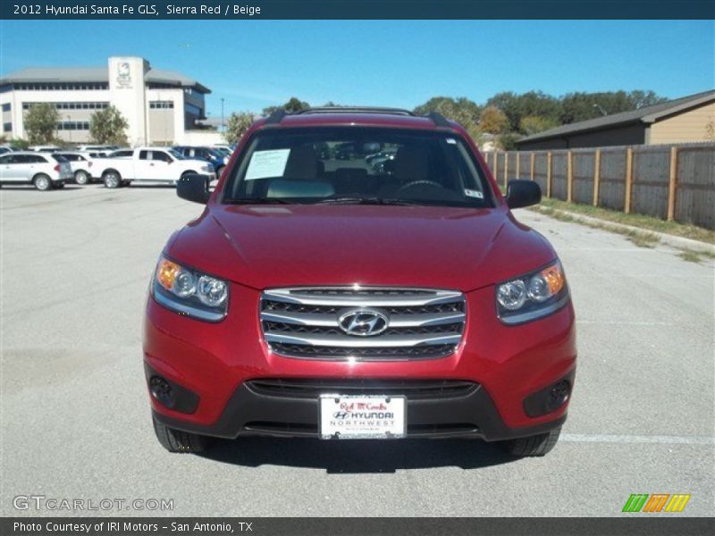 Sierra Red / Beige 2012 Hyundai Santa Fe GLS