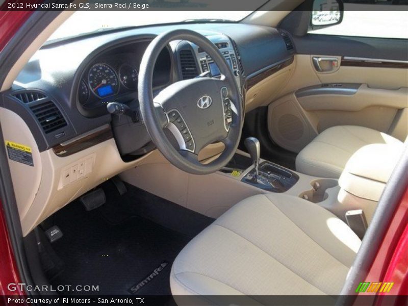 Sierra Red / Beige 2012 Hyundai Santa Fe GLS