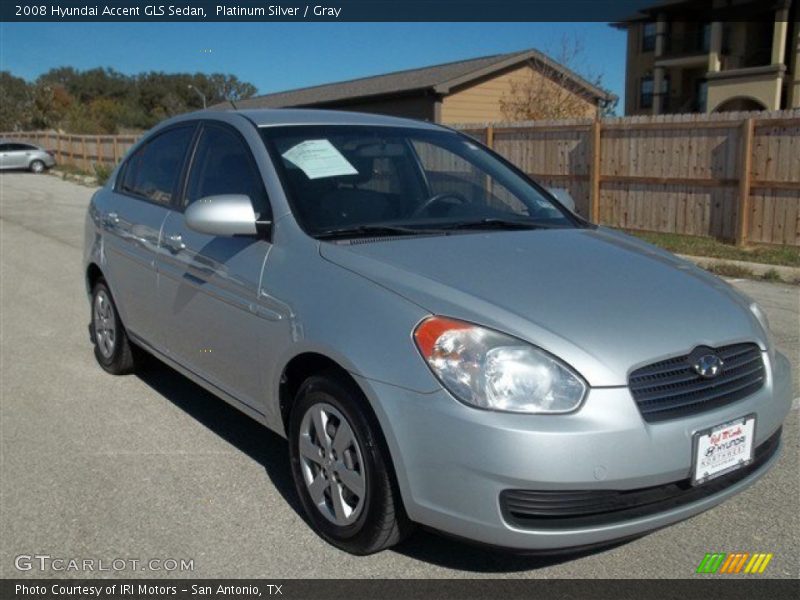 Platinum Silver / Gray 2008 Hyundai Accent GLS Sedan