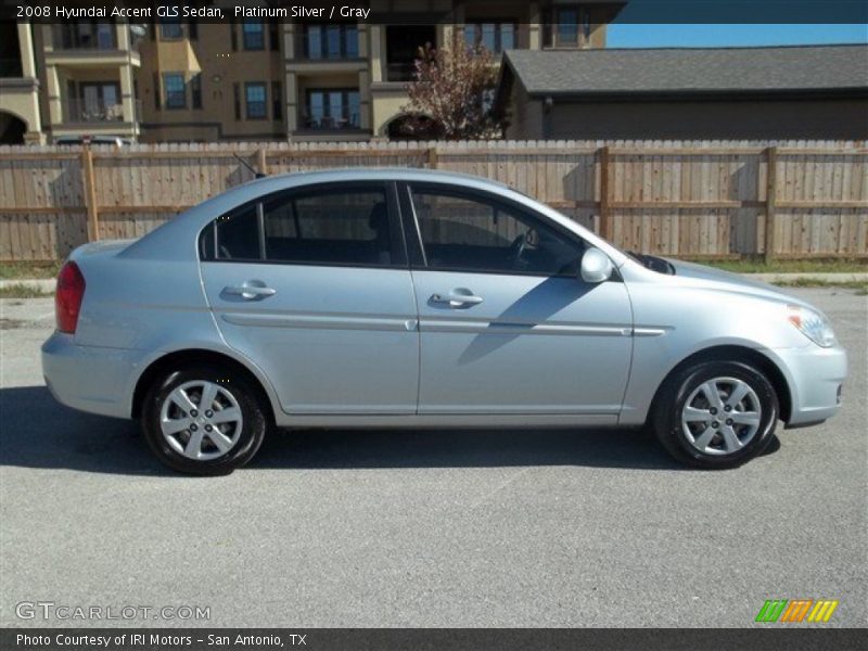 Platinum Silver / Gray 2008 Hyundai Accent GLS Sedan