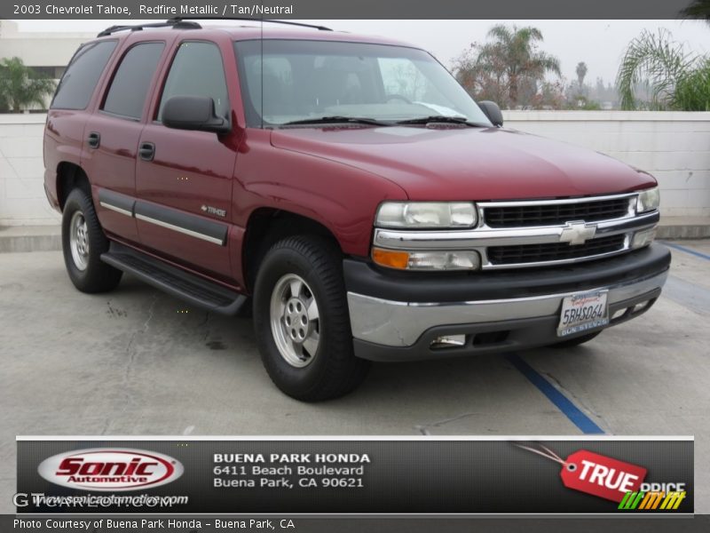 Redfire Metallic / Tan/Neutral 2003 Chevrolet Tahoe