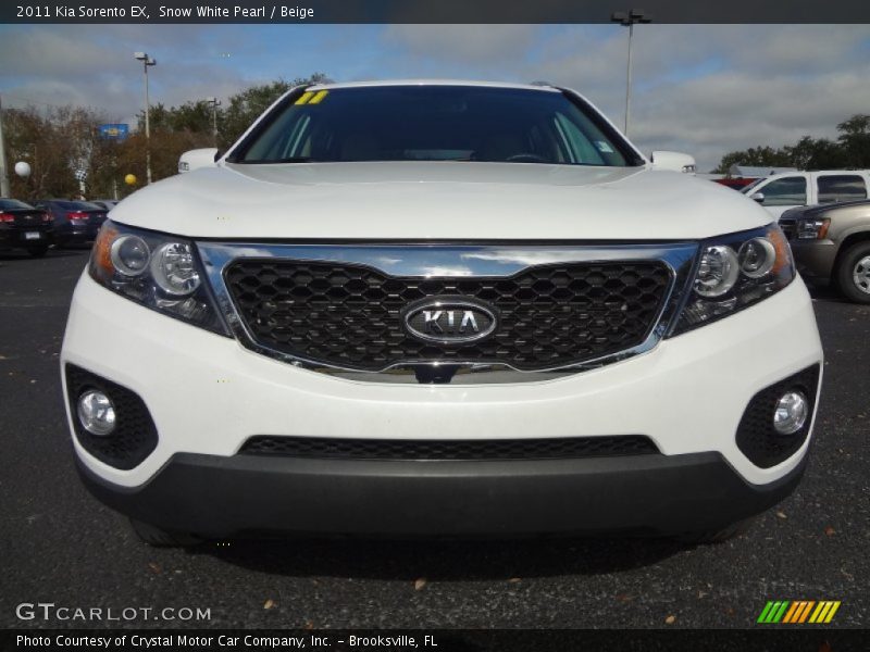 Snow White Pearl / Beige 2011 Kia Sorento EX