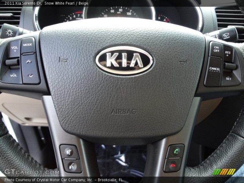 Snow White Pearl / Beige 2011 Kia Sorento EX