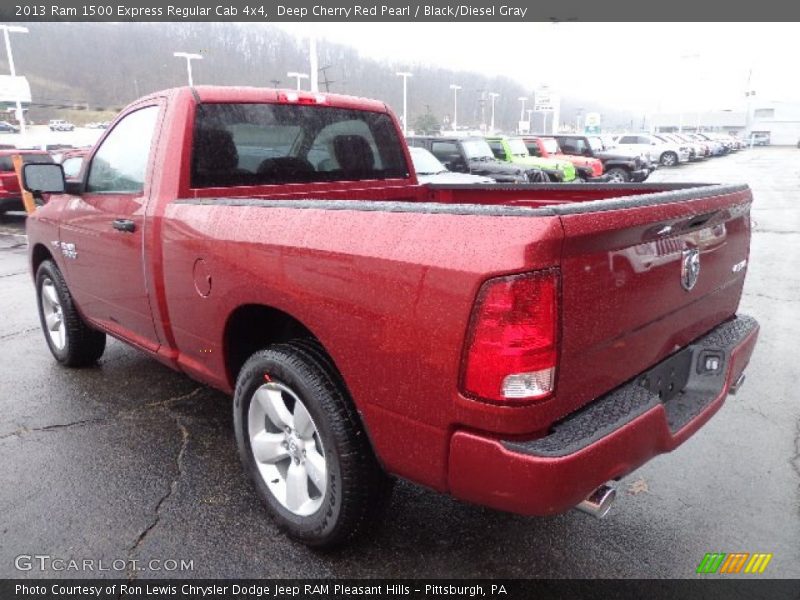 Deep Cherry Red Pearl / Black/Diesel Gray 2013 Ram 1500 Express Regular Cab 4x4