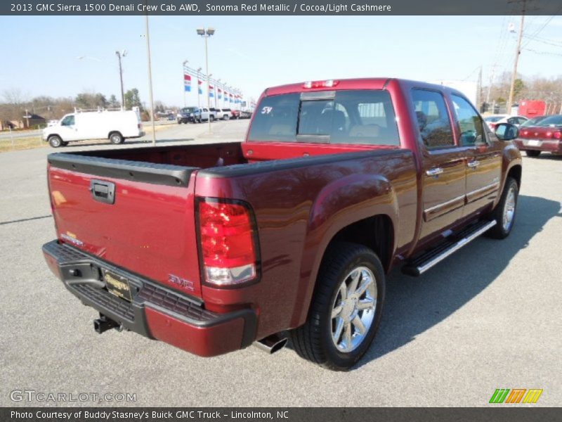 Sonoma Red Metallic / Cocoa/Light Cashmere 2013 GMC Sierra 1500 Denali Crew Cab AWD