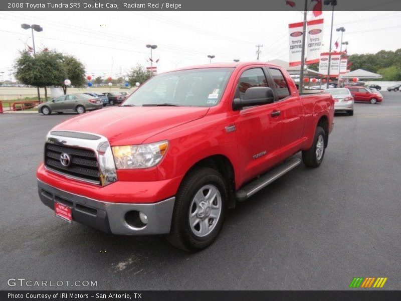 Radiant Red / Beige 2008 Toyota Tundra SR5 Double Cab