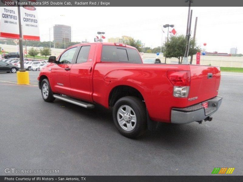 Radiant Red / Beige 2008 Toyota Tundra SR5 Double Cab