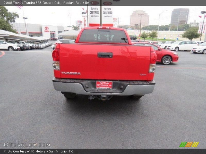 Radiant Red / Beige 2008 Toyota Tundra SR5 Double Cab