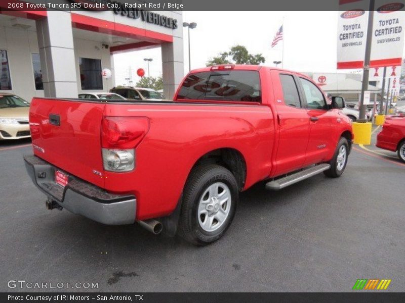 Radiant Red / Beige 2008 Toyota Tundra SR5 Double Cab
