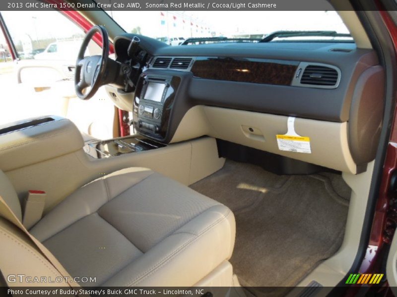 Sonoma Red Metallic / Cocoa/Light Cashmere 2013 GMC Sierra 1500 Denali Crew Cab AWD
