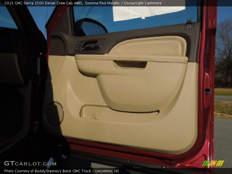 Sonoma Red Metallic / Cocoa/Light Cashmere 2013 GMC Sierra 1500 Denali Crew Cab AWD
