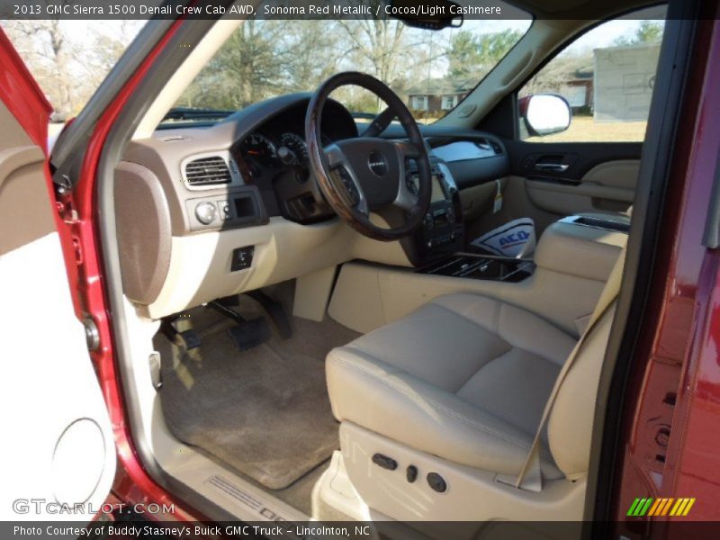 Sonoma Red Metallic / Cocoa/Light Cashmere 2013 GMC Sierra 1500 Denali Crew Cab AWD
