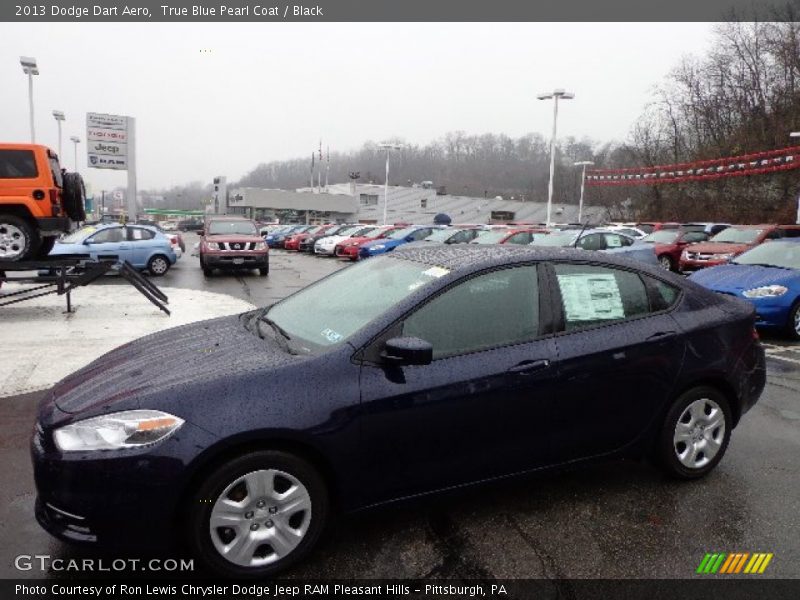 True Blue Pearl Coat / Black 2013 Dodge Dart Aero